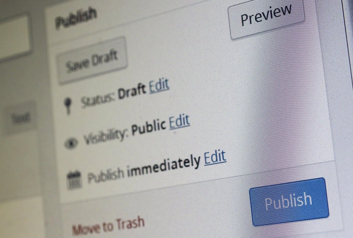 wordpress theme editor screen